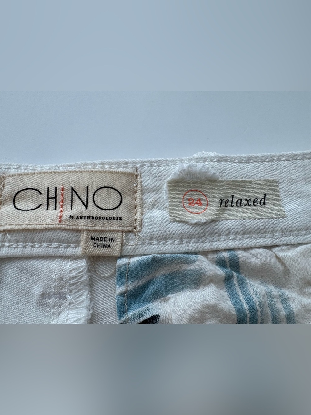 Anthropologie CHINO NWT Embroidered Relaxed Shorts White Size 24 - Picture 8 of 10